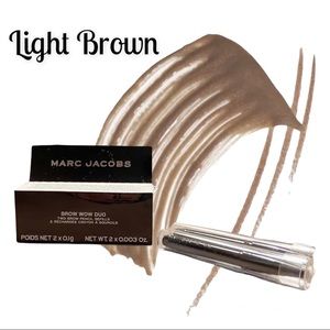 Marc Jacobs Brow Wow Duo Pack 2 (two) Brow Crayon Pencil Refill Light Brown NEW